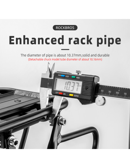 
Patvarus dviračių stovas su lentynos ir balnelio funkcija bei LED galiniu žibintu, juodas
