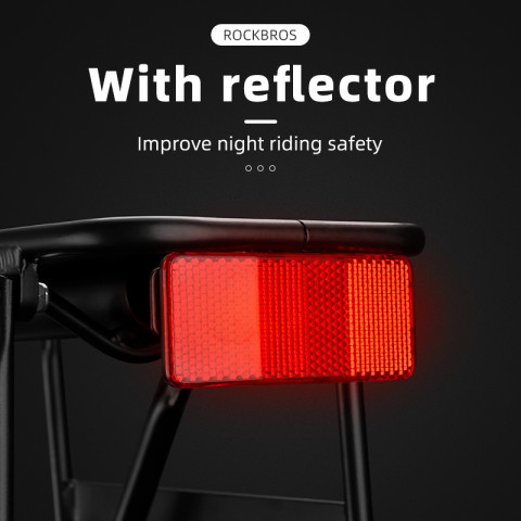 
Patvarus dviračių stovas su lentynos ir balnelio funkcija bei LED galiniu žibintu, juodas
