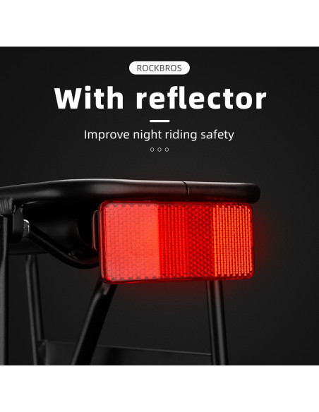 
Patvarus dviračių stovas su lentynos ir balnelio funkcija bei LED galiniu žibintu, juodas
