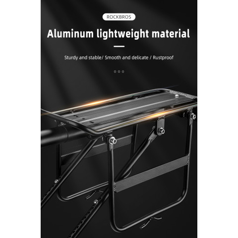 
Patvarus dviračių stovas su lentynos ir balnelio funkcija bei LED galiniu žibintu, juodas
