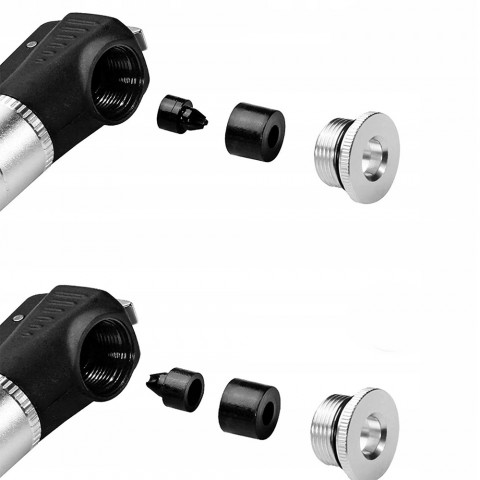 
Mažas dviračio siurblys, 7 barų, aliumininis, 17 cm ilgio - juodas
