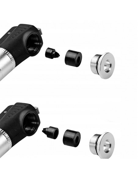 
Mažas dviračio siurblys, 7 barų, aliumininis, 17 cm ilgio - juodas
