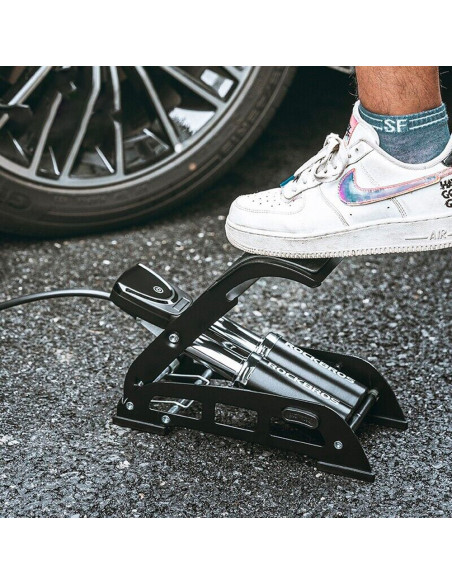 
Kojinis dviračio, automobilio, variklio, kamuolio pompa su 11 juostų ekranu - juoda
