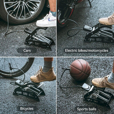 
Kojinis dviračio, automobilio, variklio, kamuolio pompa su 11 juostų ekranu - juoda
