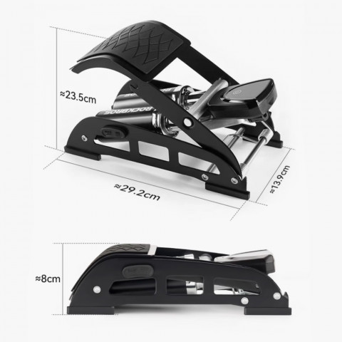 
Kojinis dviračio, automobilio, variklio, kamuolio pompa su 11 juostų ekranu - juoda
