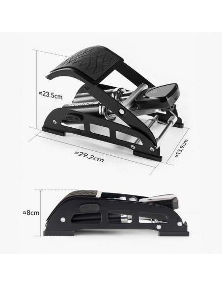 
Kojinis dviračio, automobilio, variklio, kamuolio pompa su 11 juostų ekranu - juoda
