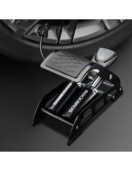 
Kojinis dviračio, automobilio, variklio, kamuolio pompa su 11 juostų ekranu - juoda
