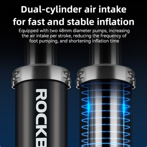 
Kojinis dviračio, automobilio, variklio, kamuolio pompa su 11 juostų ekranu - juoda
