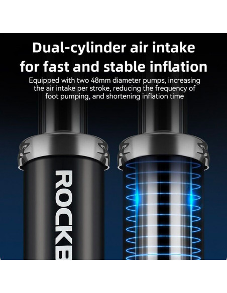 
Kojinis dviračio, automobilio, variklio, kamuolio pompa su 11 juostų ekranu - juoda
