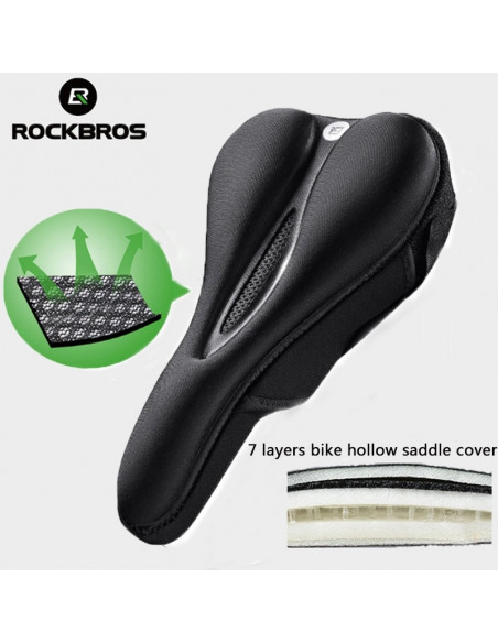 
Gelio dviračio sėdynės užvalkalas su atminties putomis, M dydis - juodas
