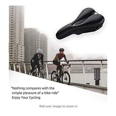 
Gelio dviračio sėdynės užvalkalas su atminties putomis, M dydis - juodas
