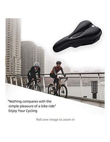 
Gelio dviračio sėdynės užvalkalas su atminties putomis, M dydis - juodas
