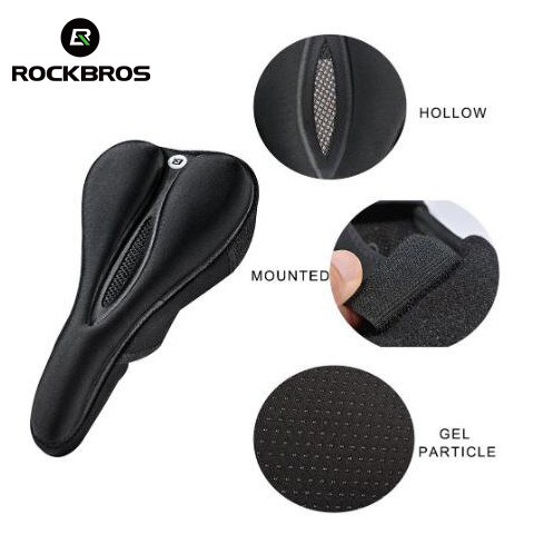 
Gelio dviračio sėdynės užvalkalas su atminties putomis, L dydis - juodas
