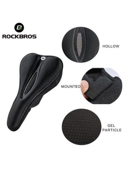 
Gelio dviračio sėdynės užvalkalas su atminties putomis, L dydis - juodas
