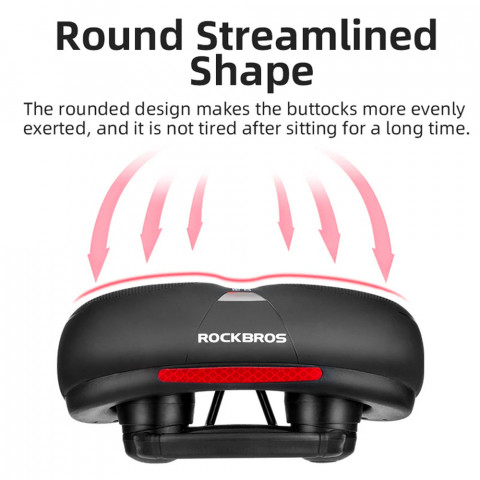 
PU putplasčio dviračio sėdynė su atšvaitu - juoda ir mėlyna
