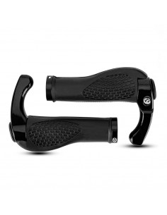 
Dviračio vairo rankenų rinkinys su neslystančiais kampais - juodos spalvos
