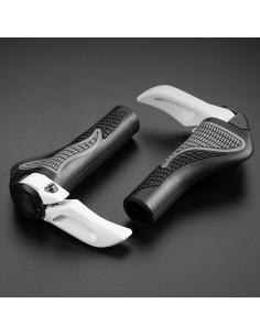 
Dviračio vairo rankenų rinkinys su neslystančiais kampais - baltos spalvos
