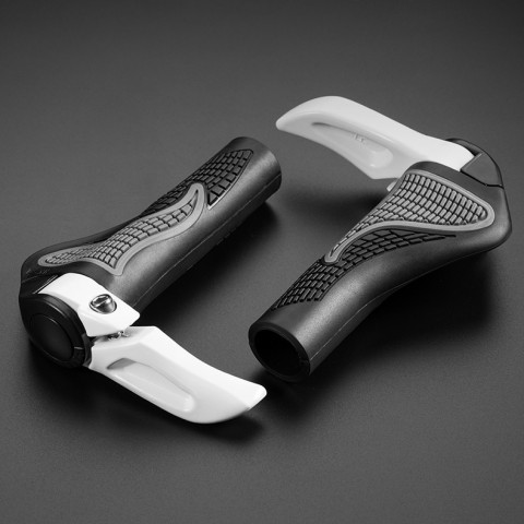 
Dviračio vairo rankenų rinkinys su neslystančiais kampais - baltos spalvos
