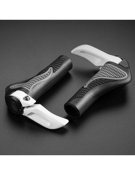 
Dviračio vairo rankenų rinkinys su neslystančiais kampais - baltos spalvos
