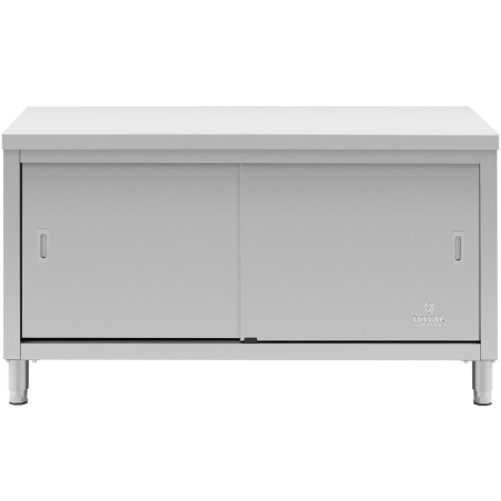 Centrinis stalviršis su stumdomų durų spintele 150 x 70 x 85 cm Centrinis stalviršis su stumdomų durų spintele 150 x 70 x 85 cm