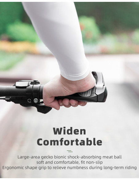 
Dviračio vairo rankenų rinkinys su neslystančiais kampais - baltos spalvos
