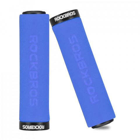 
Dviračio vairo rankenos, kempinės formos, mėlynos ir juodos spalvos
