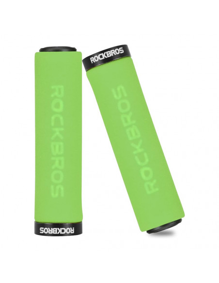 
Dviračio vairo rankenos, žalios ir juodos kempinės formos
