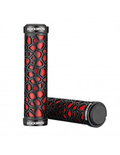 
Dviračio rankenos, guminės, 22 mm skersmens, juodos ir raudonos
