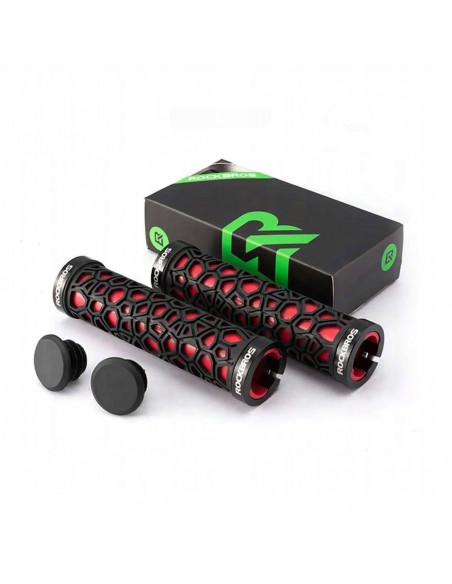 
Dviračio rankenos, guminės, 22 mm skersmens, juodos ir raudonos
