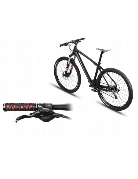 
Dviračio rankenos, guminės, 22 mm skersmens, juodos ir raudonos
