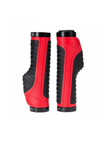 
Ergonomiškos dviračio rankenos, 22 mm skersmens, raudonos
