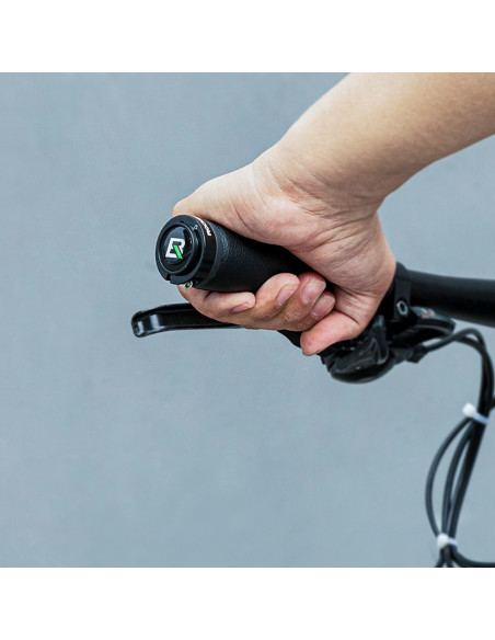 
Dviračio rankenos, patogios odinės vairo rankenos - juodos
