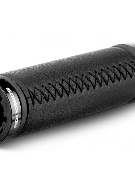 
Dviračio rankenos, patogios odinės vairo rankenos - juodos
