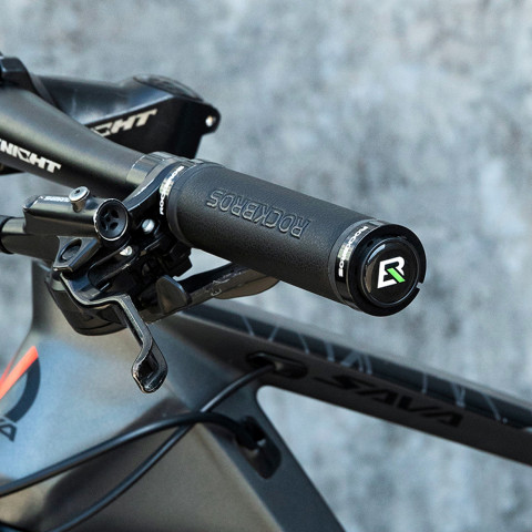 
Dviračio rankenos, patogios odinės vairo rankenos - juodos
