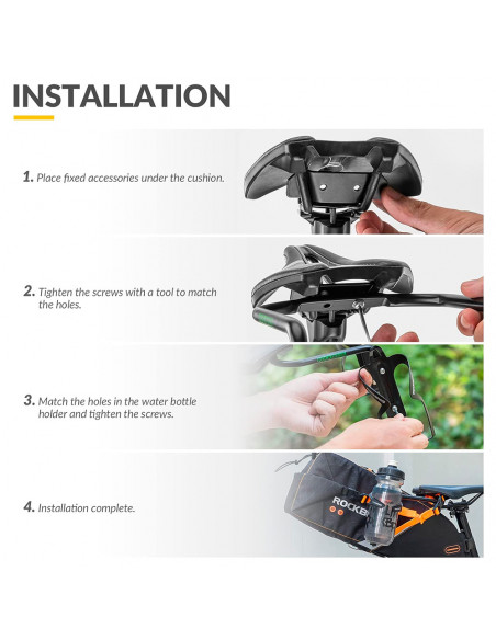 
Daugiafunkcis dviračio balnelio krepšio stabilizatorius - juodas
