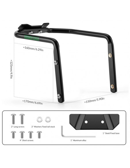 
Daugiafunkcis dviračio balnelio krepšio stabilizatorius - juodas
