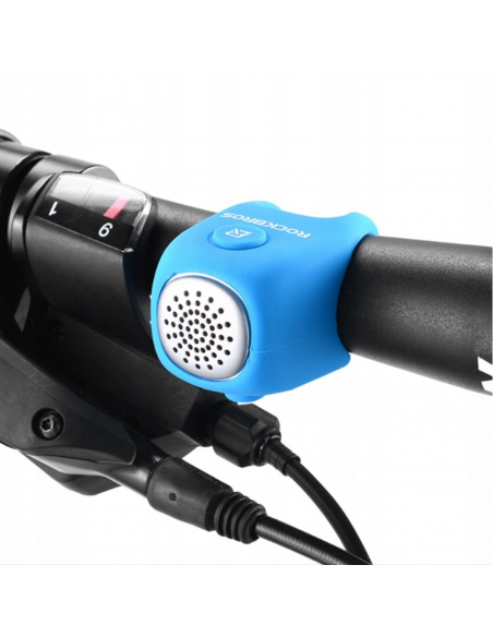 
Elektroninis dviračio skambutis silikoniniame korpuse - mėlynas
