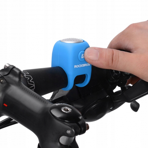 
Elektroninis dviračio skambutis silikoniniame korpuse - mėlynas
