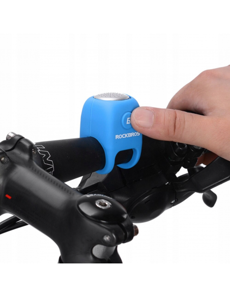 
Elektroninis dviračio skambutis silikoniniame korpuse - mėlynas
