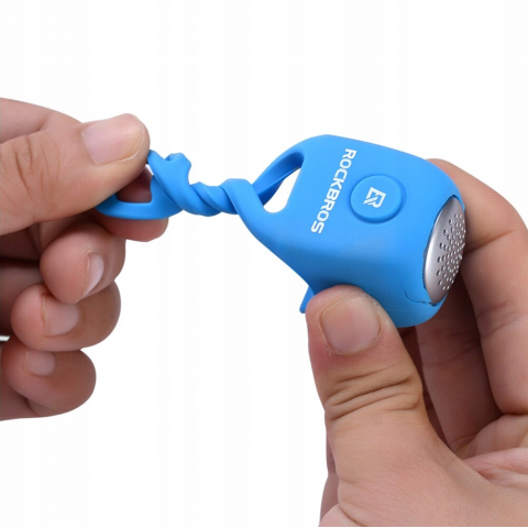 
Elektroninis dviračio skambutis silikoniniame korpuse - mėlynas
