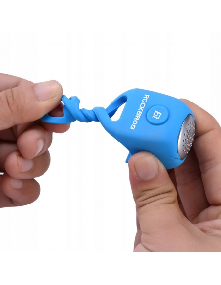 
Elektroninis dviračio skambutis silikoniniame korpuse - mėlynas
