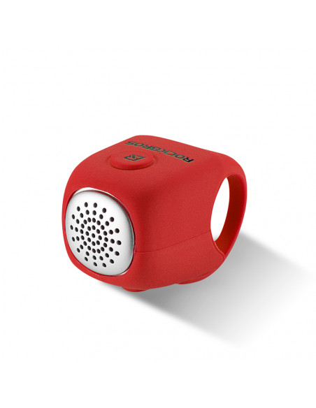 
Elektroninis dviračio skambutis silikoniniame korpuse - raudonas
