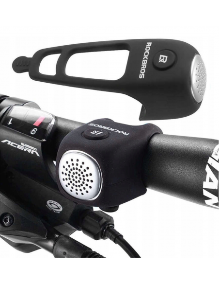 
Elektroninis dviračio skambutis silikoniniame korpuse - juodas
