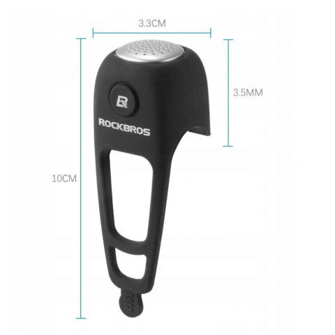 
Elektroninis dviračio skambutis silikoniniame korpuse - juodas
