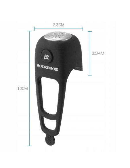 
Elektroninis dviračio skambutis silikoniniame korpuse - juodas
