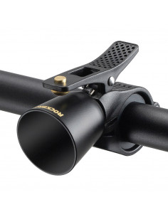 
Modernus dviračio skambutis su kryptiniu garsu - juodas
