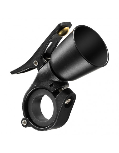 
Modernus dviračio skambutis su kryptiniu garsu - juodas
