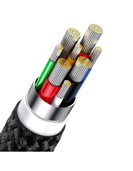 Flash Series II USB-C laidas iPhone Lightning microUSB 100W 1,5m juodas Flash Series II USB-C laidas iPhone Lightning microUSB 100W 1,5m juodas