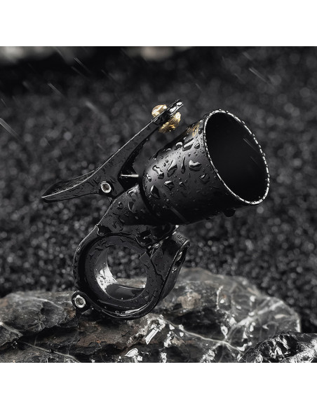 
Modernus dviračio skambutis su kryptiniu garsu - juodas
