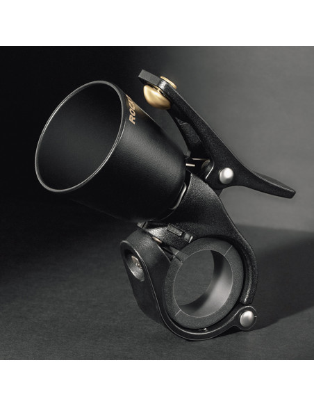 
Modernus dviračio skambutis su kryptiniu garsu - juodas
